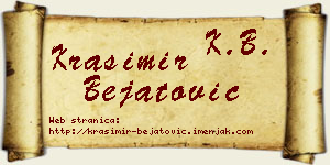 Krasimir Bejatović vizit kartica